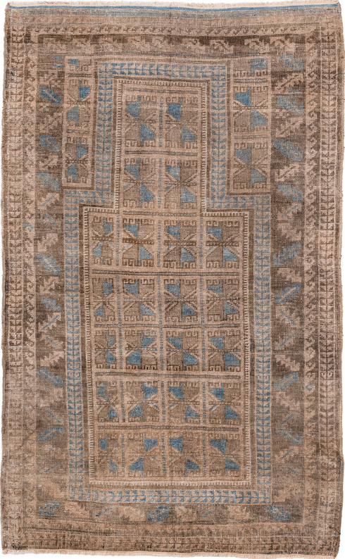 Antique Belouch Area Rug (2' x 4')